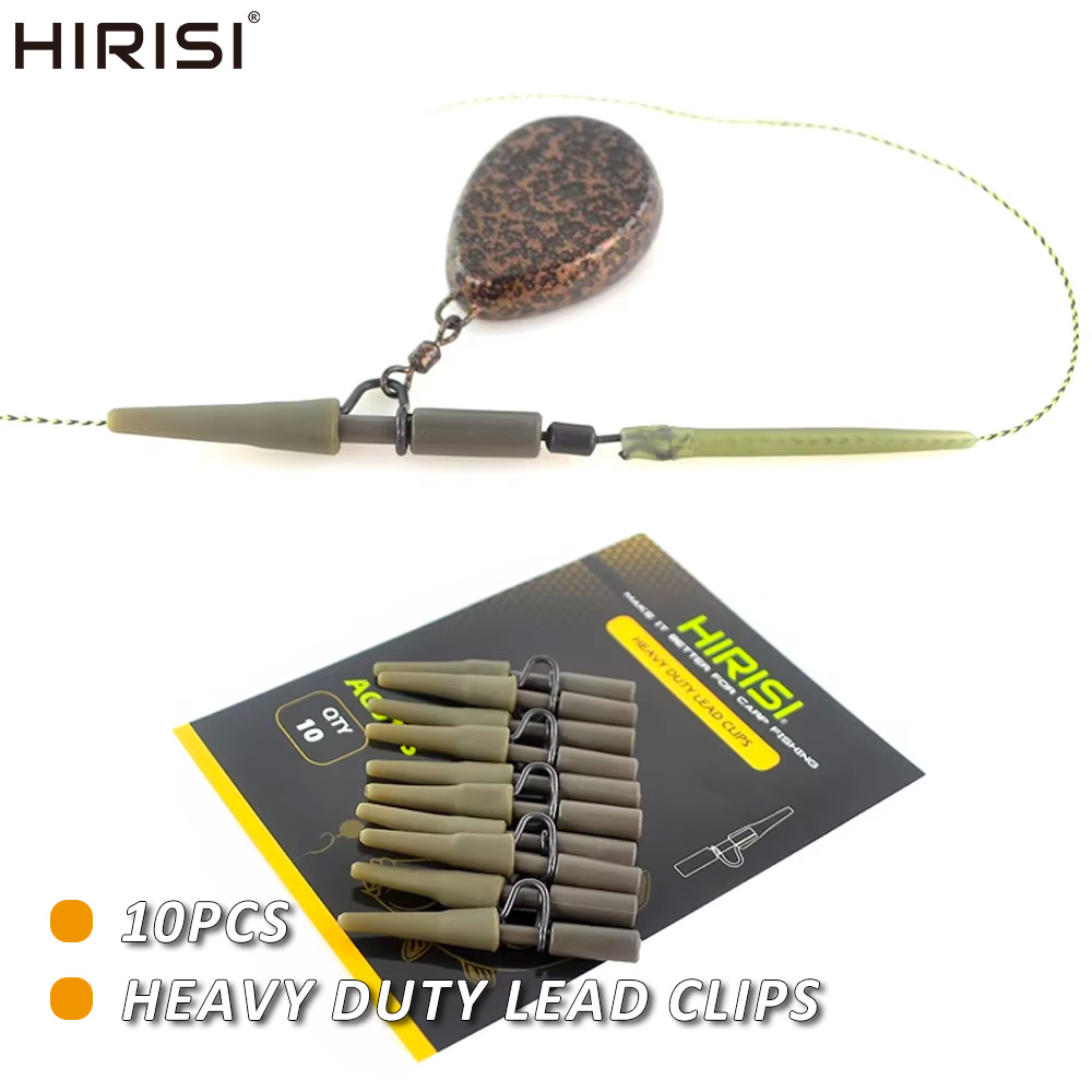 Ice Fishing Tip Up - Hirisi 10 قطعة مقاطع الرصاص الثقيلة